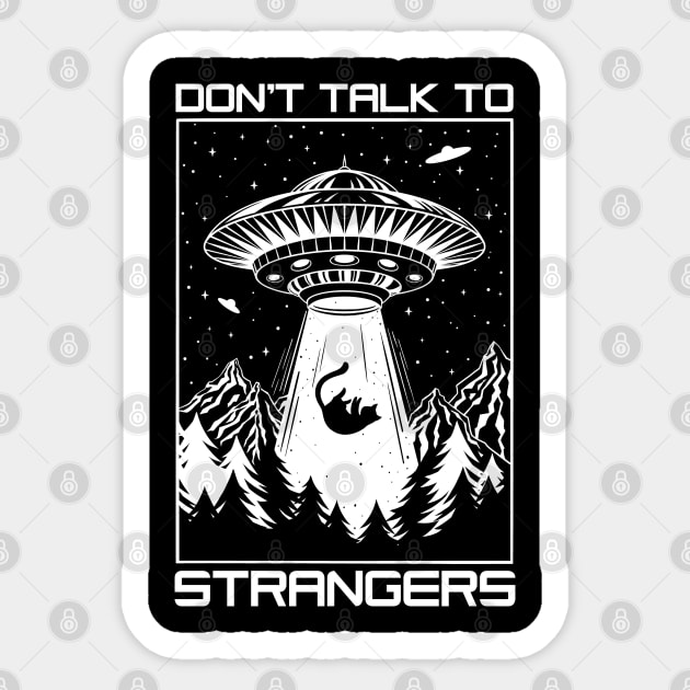 Dont Talk To Strangers Sticker by OccultOmaStore